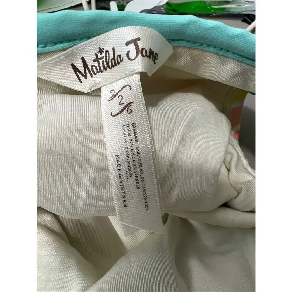 Matilda Jane Lollipop lines Swimsuit NWOT size 2